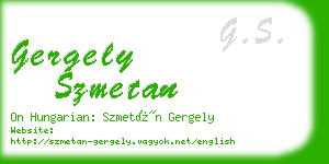 gergely szmetan business card